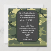 Invitation Mariage de camouflage militaire vert (Devant)