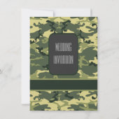 Invitation Mariage de camouflage militaire vert (Dos)