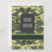 Invitation mariage de camouflage militaire vert (Dos)