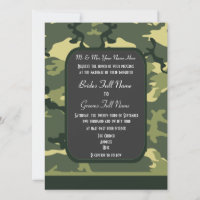 mariage de camouflage militaire vert