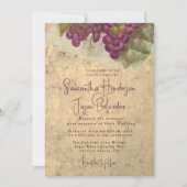 Invitation Mariage de campagne au vignoble rustique (Devant)