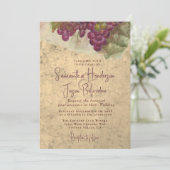 Invitation Mariage de campagne au vignoble rustique (Debout devant)