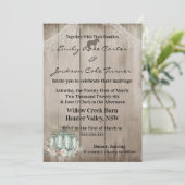 Invitation Mariage de campagne dans une grange rustique & Fle (Debout devant)