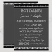 Invitation Mariage de campagne Fun Old School Rustique Tablea (Devant / Derrière)