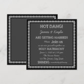 Invitation Mariage de campagne Fun Old School Rustique Tablea (Devant / Derrière)