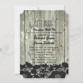 Invitation mariage de campagne moderne en bois de grange rust (Devant)