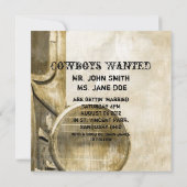 Invitation Mariage de campagne rustique camion western ferme (Dos)