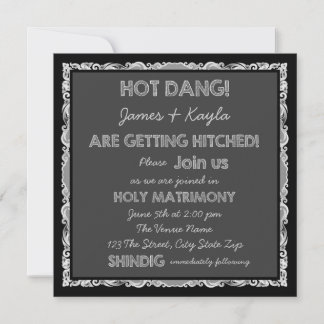 Invitation Mariage de campagne rustique et amusant à l'ancien