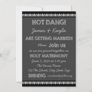 Invitation Mariage de campagne rustique et amusant à l'ancien
