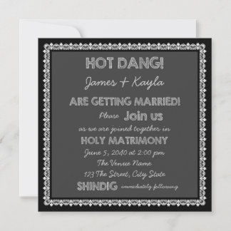 Invitation Mariage de campagne rustique et amusant à l'ancien