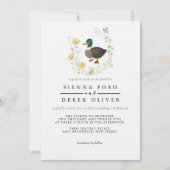 Invitation Mariage de canard colvert fleur sauvage (Devant)