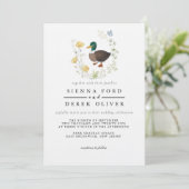 Invitation Mariage de canard colvert fleur sauvage (Debout devant)