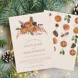 Invitation Mariage de cannelle d'agrumes séchés d'hiver