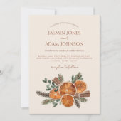 Invitation Mariage de cannelle d'agrumes séchés d'hiver (Devant)