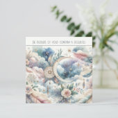 Invitation Mariage de capture de rêve Blue et Gold Celestial  (Debout devant)