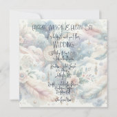 Invitation Mariage de capture de rêve Blue et Gold Celestial  (Dos)