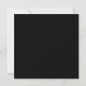 Invitation Mariage de Carré de monogramme noir et blanc (Dos)