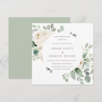 Mariage de Carré végétal blanc