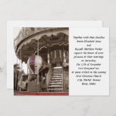 Invitation Mariage de carrousel de Paris (Devant / Derrière)