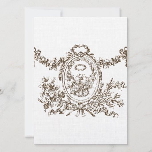 Invitation Mariage de Cartouche aux Garlands français (Devant)