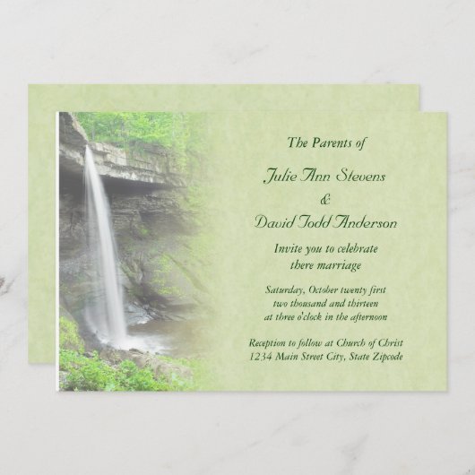 Invitation Mariage de cascade (Devant / Derrière)