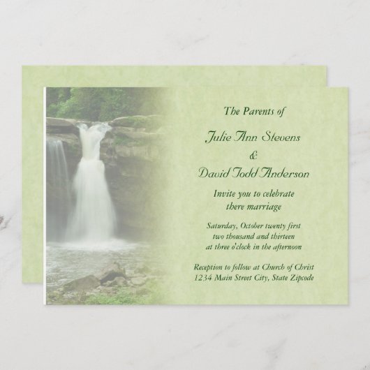 Invitation Mariage de cascade (Devant / Derrière)