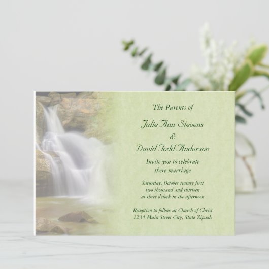 Invitation Mariage de cascade (Debout devant)