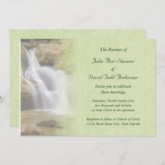 Invitation Mariage de cascade (Devant / Derrière)
