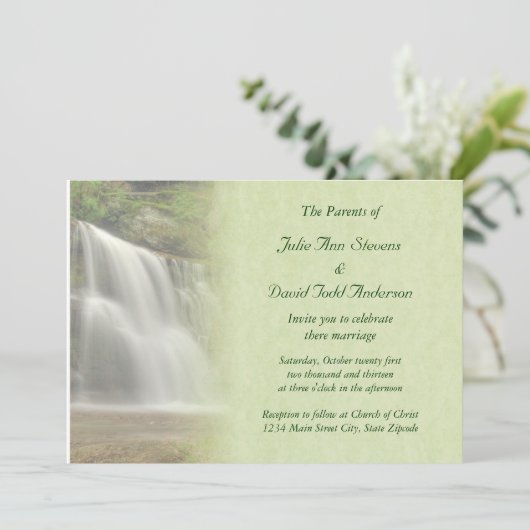 Invitation Mariage de cascade (Debout devant)