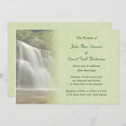 Invitation Mariage de cascade (Devant / Derrière)