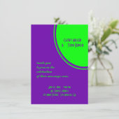Invitation mariage de cercle vert pourpre brillant (Debout devant)