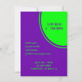 Invitation mariage de cercle vert pourpre brillant (Devant)