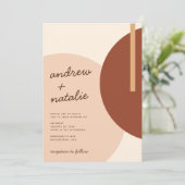 Invitation Mariage de cercles Abstraits de Boho moderne (Debout devant)