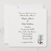 Invitation Mariage de cerf et biche dans la forêt (Dos)