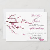 Invitation Mariage de cerise en fleurs invite (Devant)