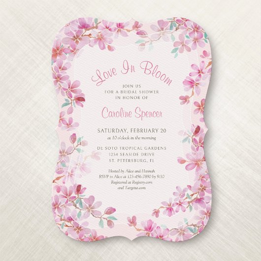 Invitation Mariage de cerisier Sakura Shower