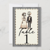 Invitation Mariage de chambre de mariée de squelette de dessi (Dos)