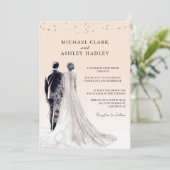 Invitation Mariage de chambre de mariée traditionnelle de la  (Debout devant)