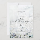 Invitation Mariage de champ de Fleur sauvage de fusion photo (Devant)