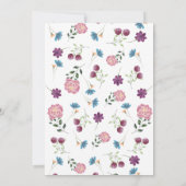 Invitation Mariage de champ d'eau Fleur sauvage (Dos)