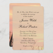 Invitation Mariage de champ Sunset (Devant / Derrière)