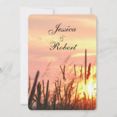 Invitation Mariage de champ Sunset (Dos)