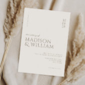 Invitation Mariage de champagne simple et moderne