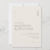 Invitation Mariage de champagne simple et moderne (Devant)