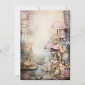 Invitation Mariage de champignons forestiers enchantés (Dos)