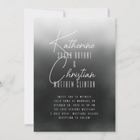 Invitation Mariage de charbon (Devant)