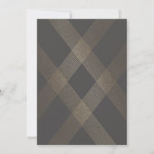 Invitation Mariage de charbon de bois géométrique simple et m (Dos)