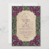 Invitation Mariage de chardon Art nouveau (Devant)