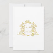 Invitation Mariage de charpente dorée victorienne (Dos)