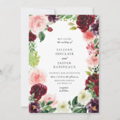 Invitation Mariage de charpente florale Bourgogne (Devant)